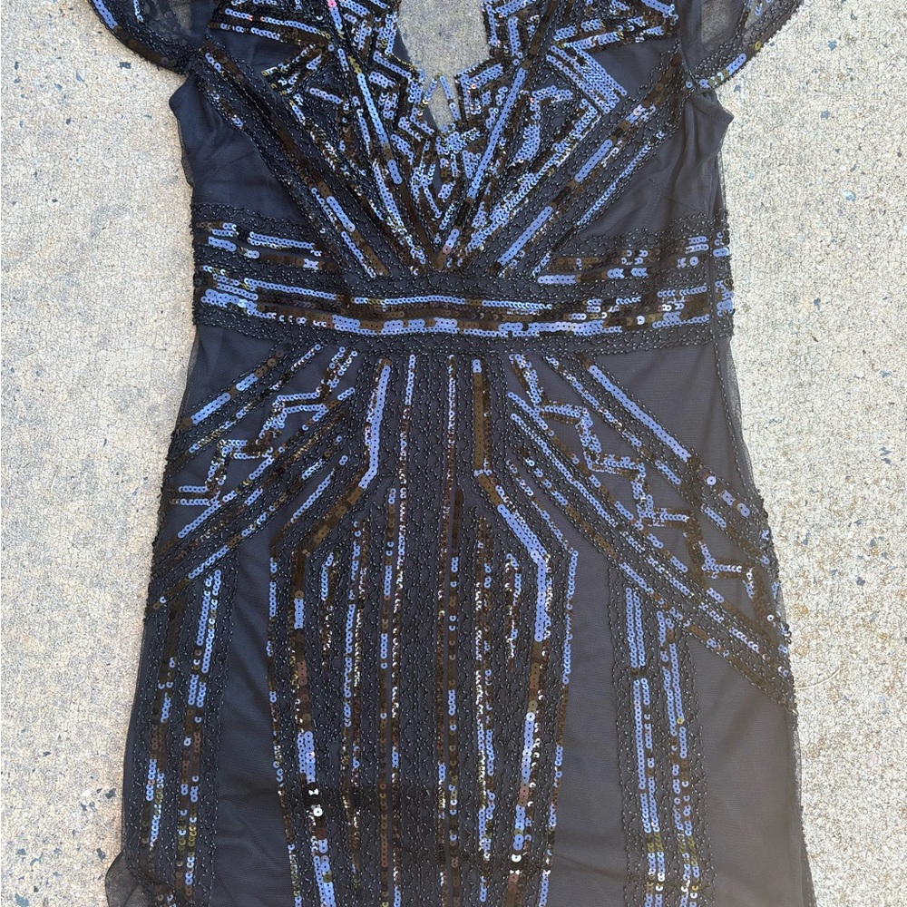 Elegant Black Sequin Dress